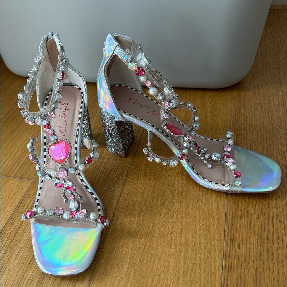 Betsey Johnson Astridd Rhinestone Barbie Sandals Shoes